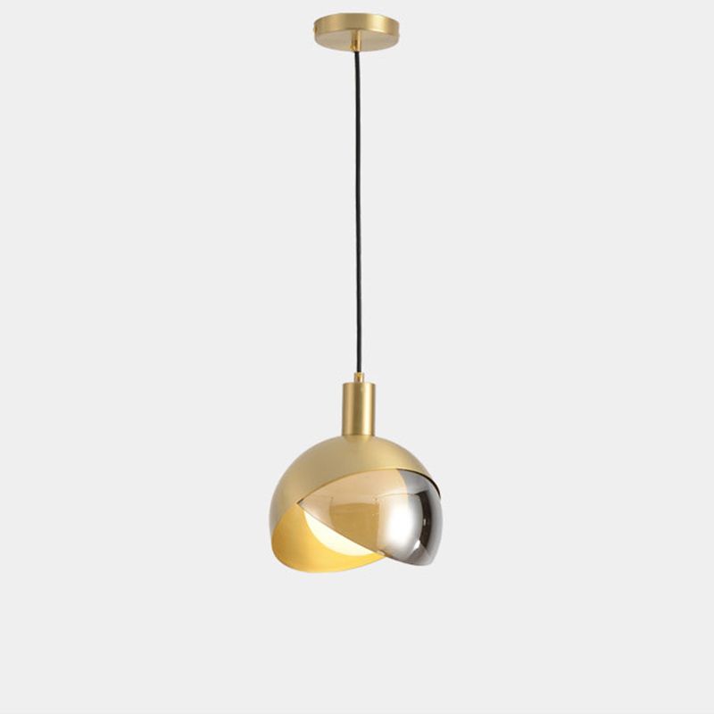 7,8 "breites Metall + Glas Mini hängen hängendes Licht zeitgenössischer Flur -Eingangsbeleuchtung Anhänger in Gold