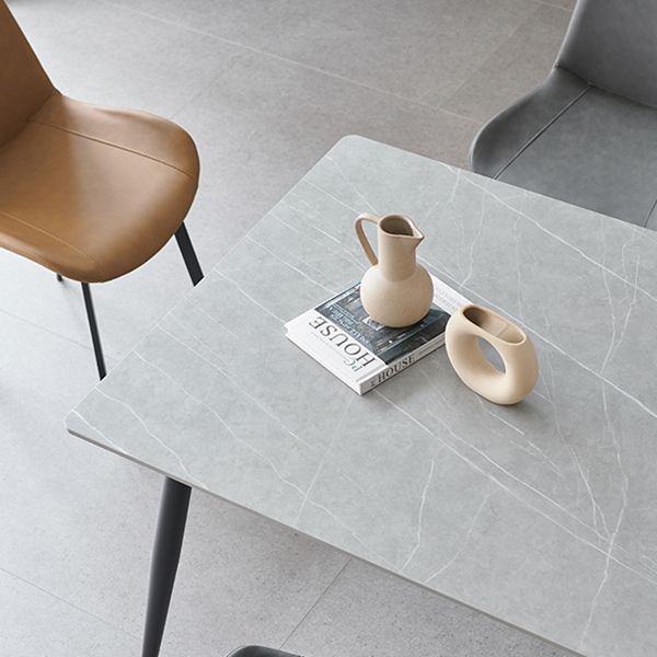 Rectángulo industrial de 4 pies Muebles para el hogar Mesa de comedor de piedra para el hogar