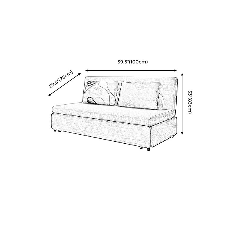 Hoge slijtvastheid Armloze slaapbank 32,68 "H Fabric Tight Achterbank Bed