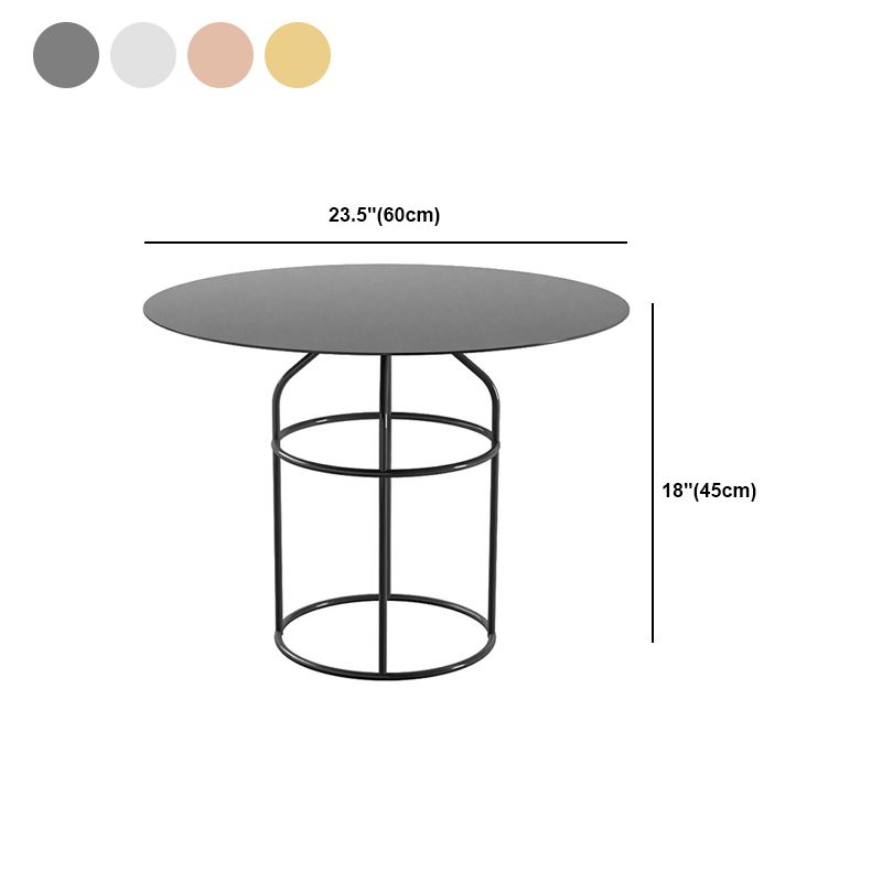 Pink / Black /gold /white Metal Frame Round Top Coffee Table