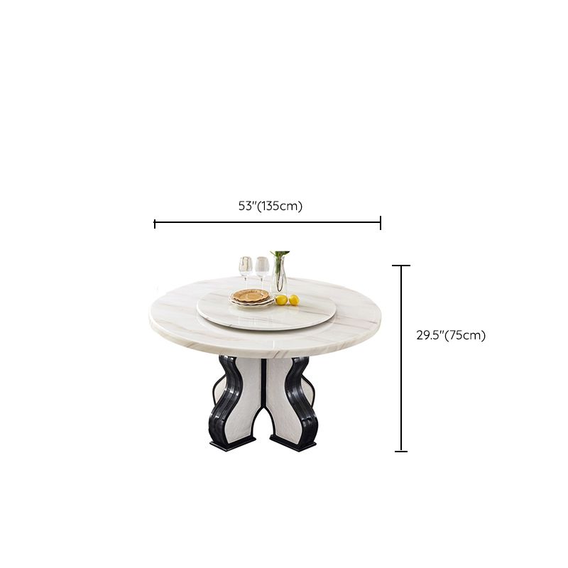 Round Table Convertible Dining Table for Kitchen Dining Room