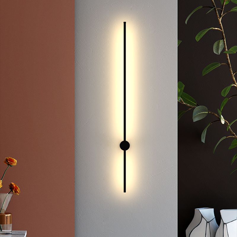 Metal Modern Wall Sconce LED Linear Shape Vanity Lamp with Acrylic Shade for Bathroom