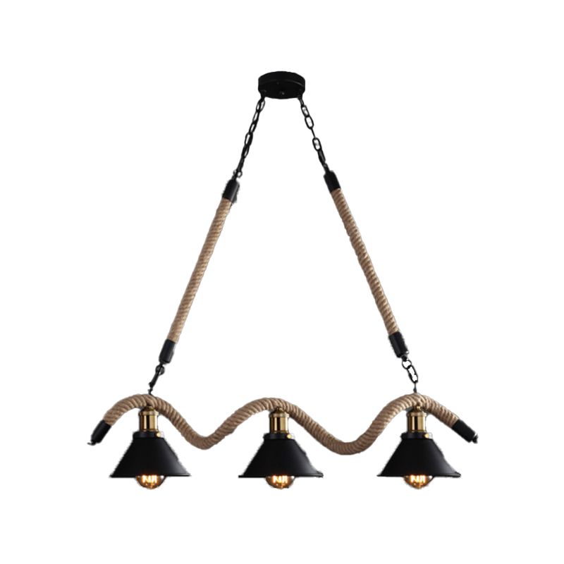 Industrial Geometric Island Pendant Lighting Metal Multiple-Light Island Lighting