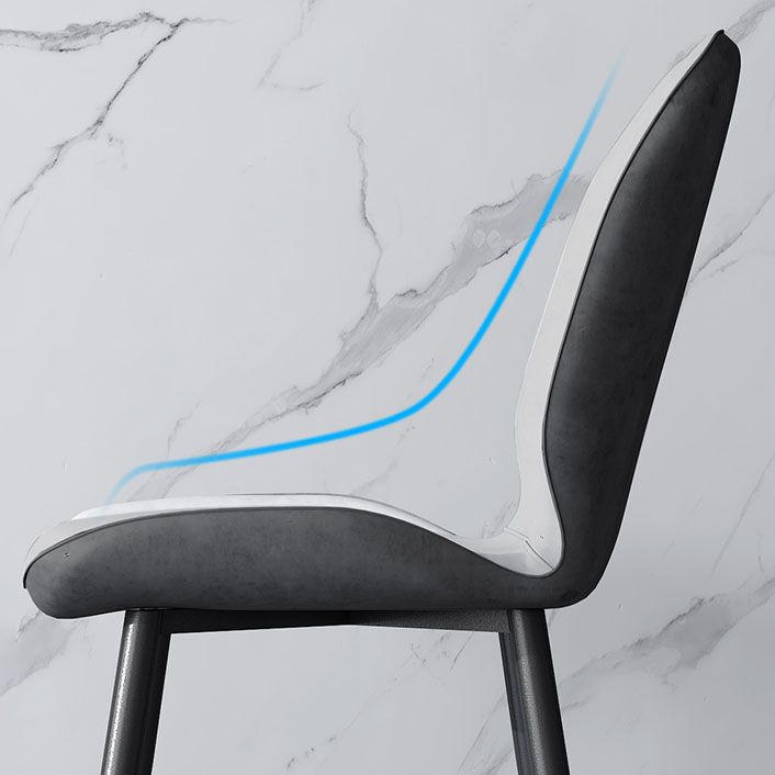 Minimalist Style Wingback Parsons Chairs Armless Dining Chairs for Kitchen
