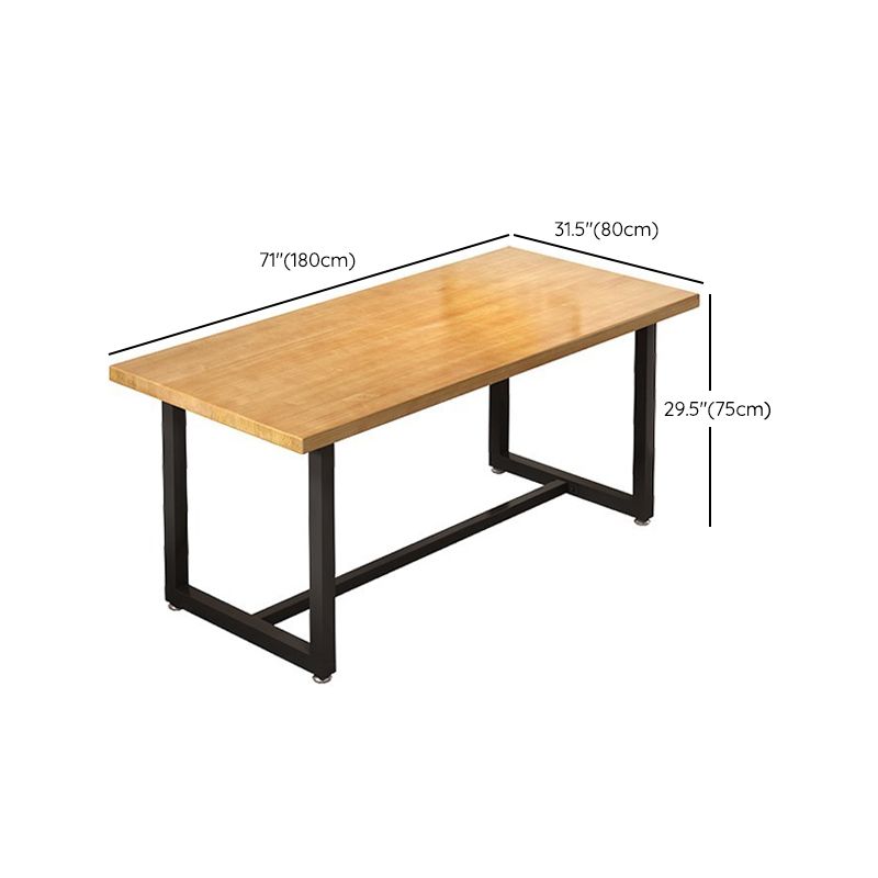 Dining Room Solid Wood Dining Table Rectangle Industrial Dinner Table