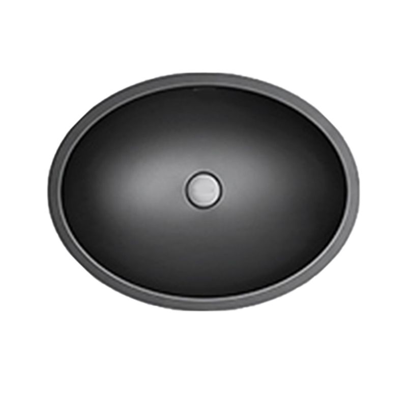 Oval Porcelain Vessel Sink Modern Bathroom Sink with Overflow(Not Including Faucet)