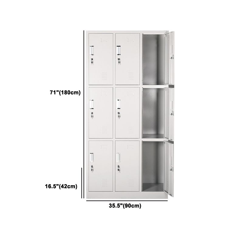 Metal Contemporary Cabinet for Bathroom White Steel Storage Cabinet