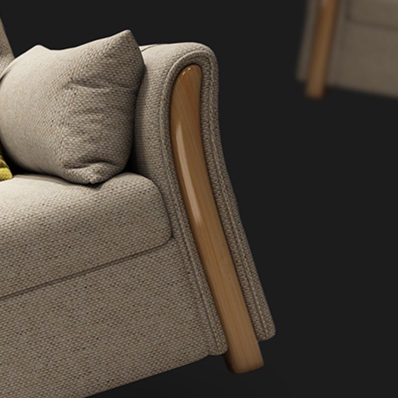 Brown Convertible Settee Furniture Flared Arm Standard Bed Settee