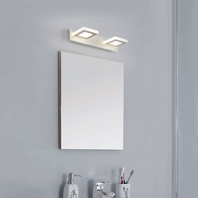 Postmodern Metal Vanity Light White Multi Lights LED Mirror Light for Bathroom