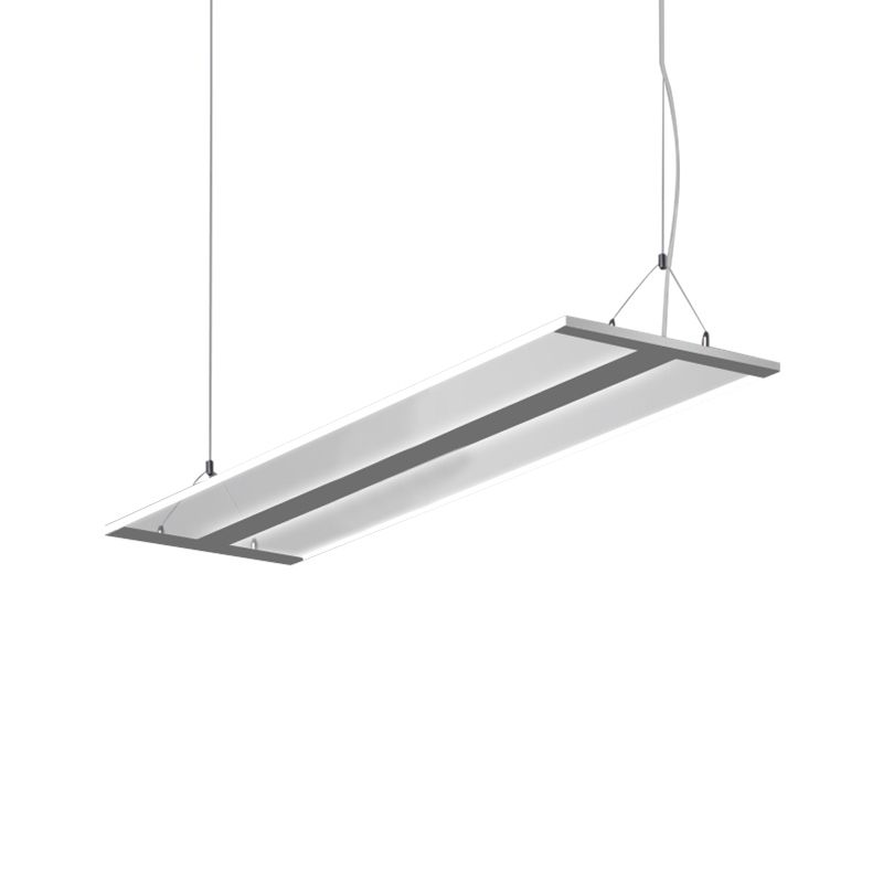 Lámpara de luz LED acrílica ultra delgada moderna lámpara de techo negro/blanco con luz cálida/blanca, 35.5 "/47" de ancho
