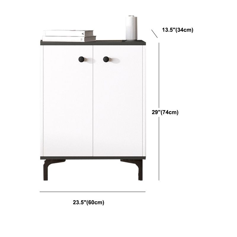 Modern White Storage Chest Dresser Wood Combo Dresser with Drawers and Doors