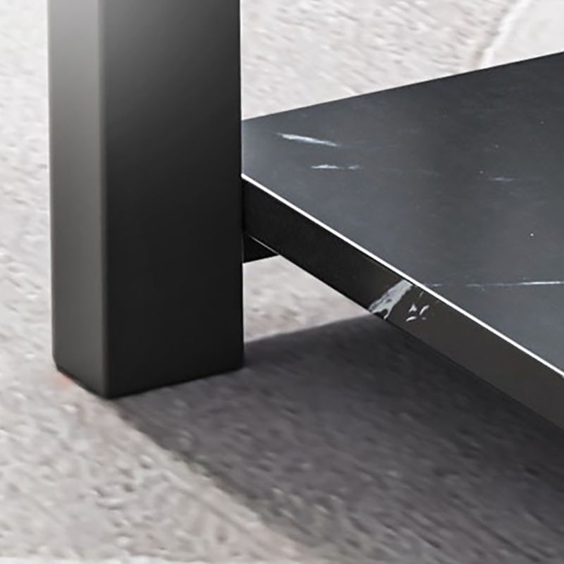 Glam Frame Coffee Table Slate Cocktail Table with Storage Shelf for Living Room