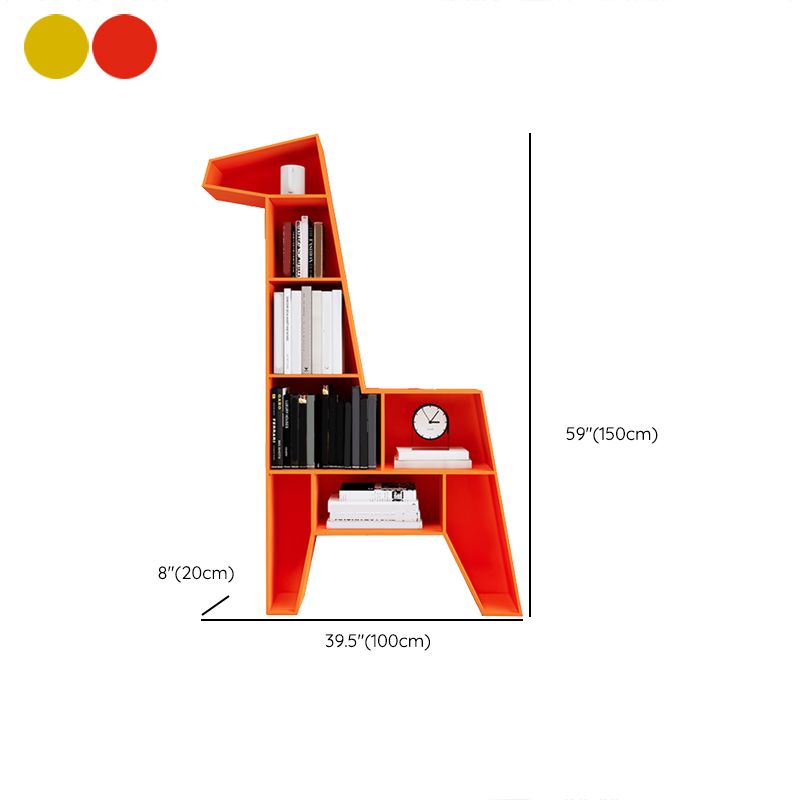 Scandinavian Closed Back Bookshelf Freestanding Metal Book Shelf