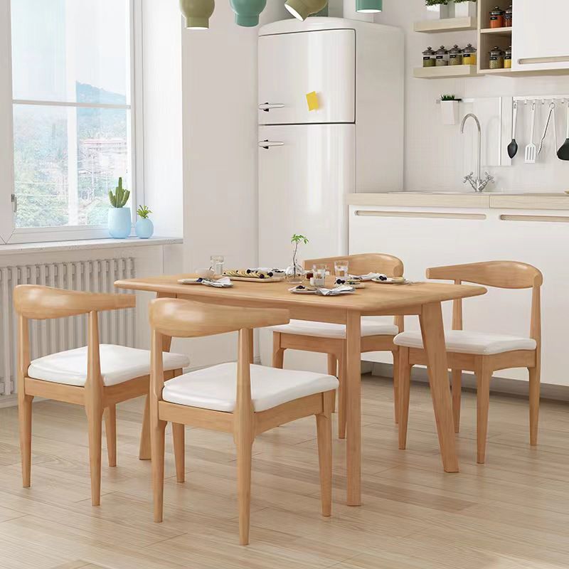 Solid Wood Dining Room Table Rectangle Dining Table for Kitchen