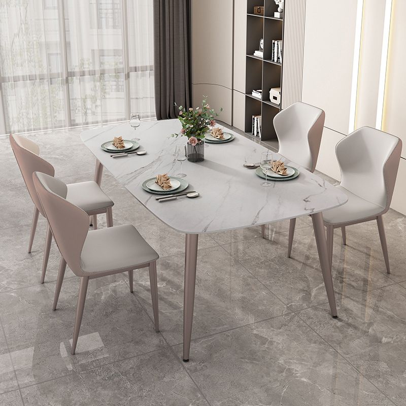 Modern Sintered Stone Dining Set Rectangle 1/2/5/7 Pieces Dining Room Table Set