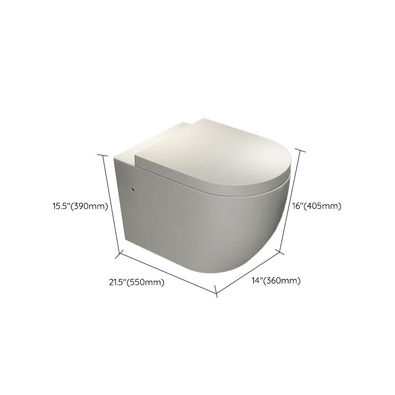 Wall Mount Porcelain Flush Toilet One-Piece Toilet Modern Toilet Bowl