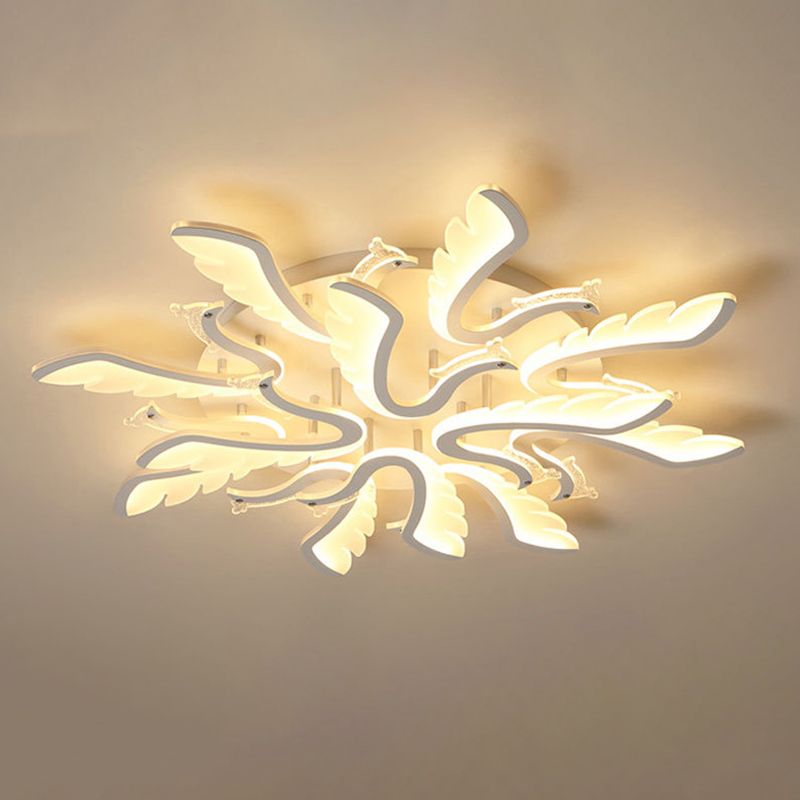 Simplicità di illuminazione semi -monte moderna LED vicino alla lampada a soffitto con acrilico ombreggiato