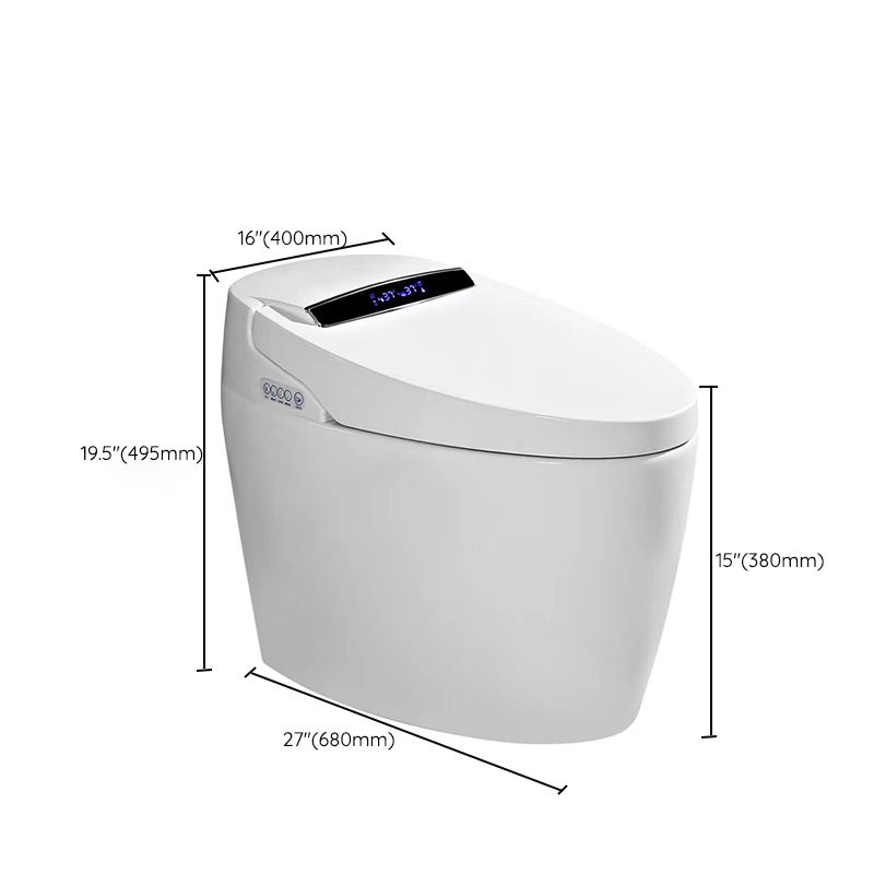 Modern Floor Mounted Flush Toilet White Siphon Jet Toilet Bowl with Seat for Washroom