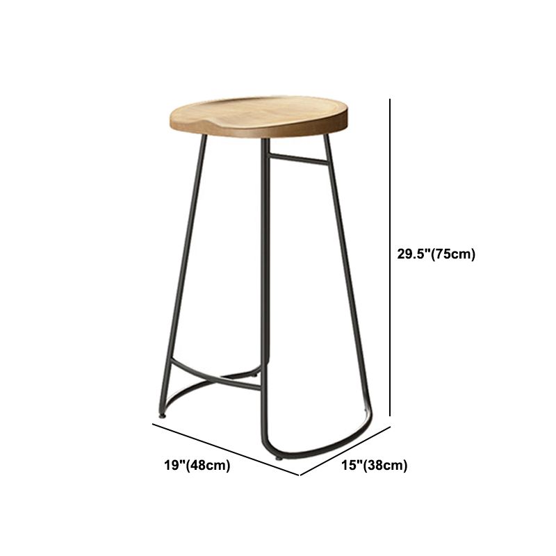 Indoor Bar Table Set Pine Solid Wood 1/7 Pcs Iron Base Bar Table and Stools