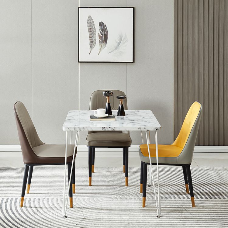 Mesa de comedor cuadrada de estilo industrial 4 Pegas Mesa de comedor para comedor para comedor