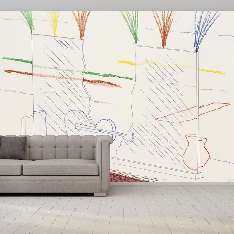 Full Size Artistic Murals Red-Yellow-Blue-Green May Stay His Eye Painting Wall Decor, Custom Print