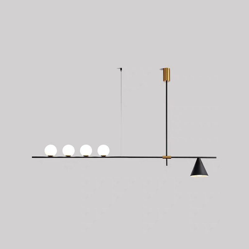 Einfachheit moderne Insel Hell weiße Glas Globus Schattenbeleuchtung für Esszimmer