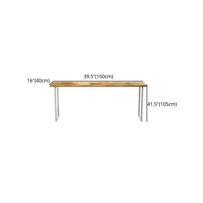 Pine Wood Bar Dining Table Modern Bar Table with Sled Base for Dining Room