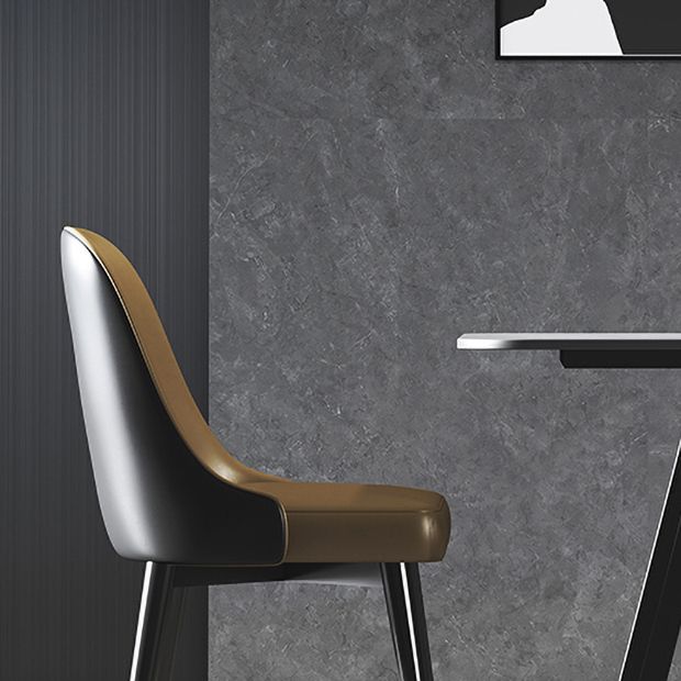 Modern 1/2/5/7 Pieces Dining Set Sintered Stone Dining Table Set with Leather Chairs