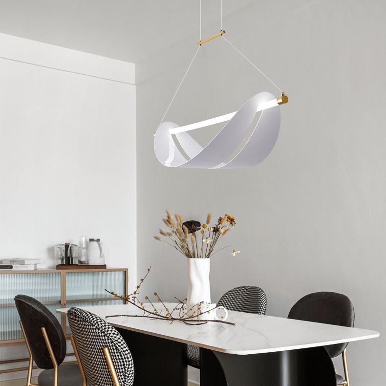 1-Light Geometric Island Pendant Lights Modern Metal Island Pendant Lighting