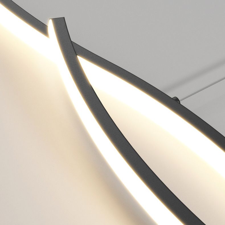 2-Light Modern Island Lighting Black/White LED Ceiling Light for Bedroom