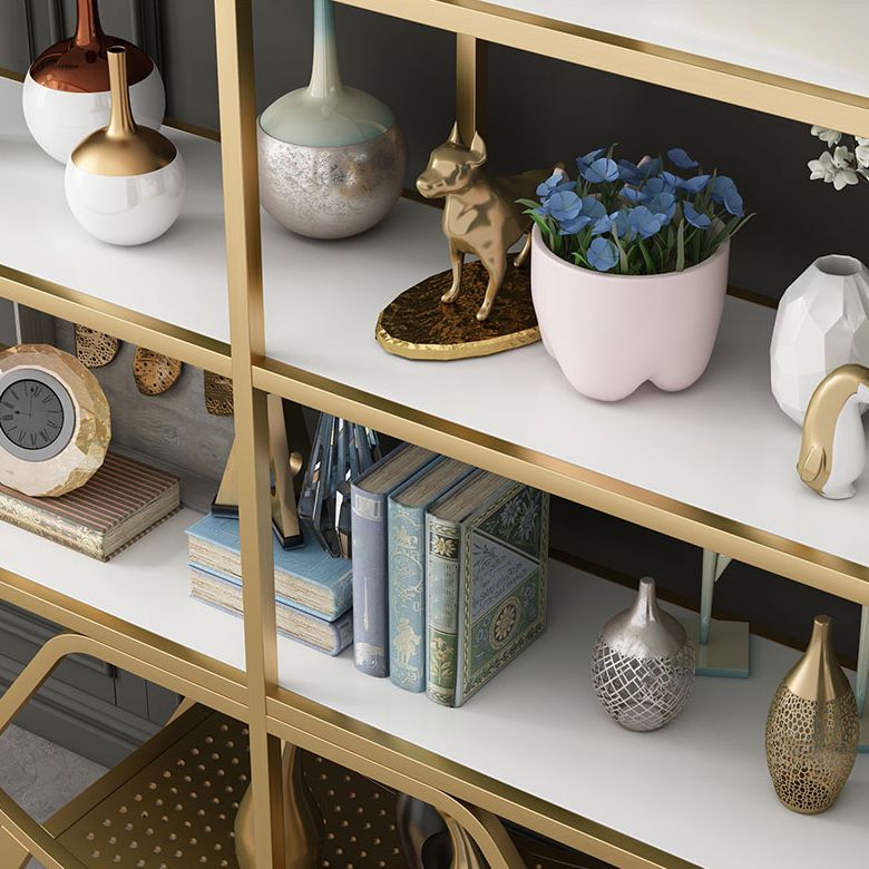 Libreria etagere aperta contemporanea telaio in metallo verticale scaffale in legno scaffale