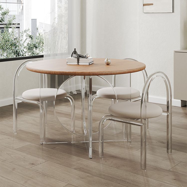 Modern 1/2/3/4/5 Pieces Dining Set Round Wood Dining Table for Dining Room