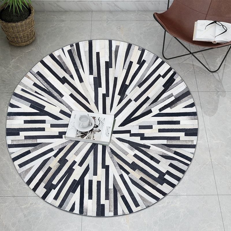 Multicolor kreativer Teppich Kuhladenstreifen bedruckte Bereich Teppich Haustierfreundlicher Maschinenwaschableie für Dekoration