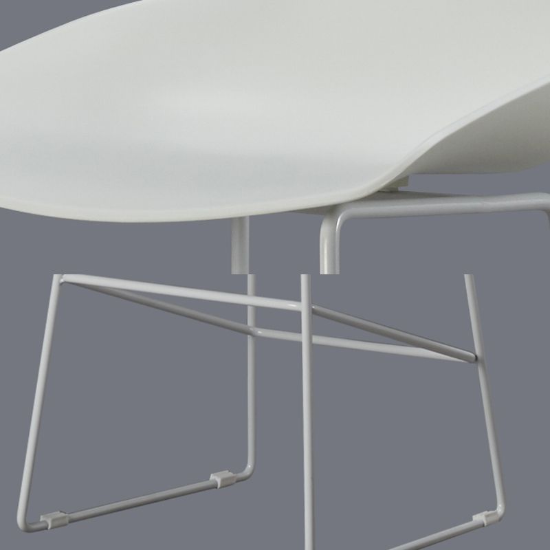 Modern Bar and Counter Stool Low Back Bar and Counter Stool with Sled Base