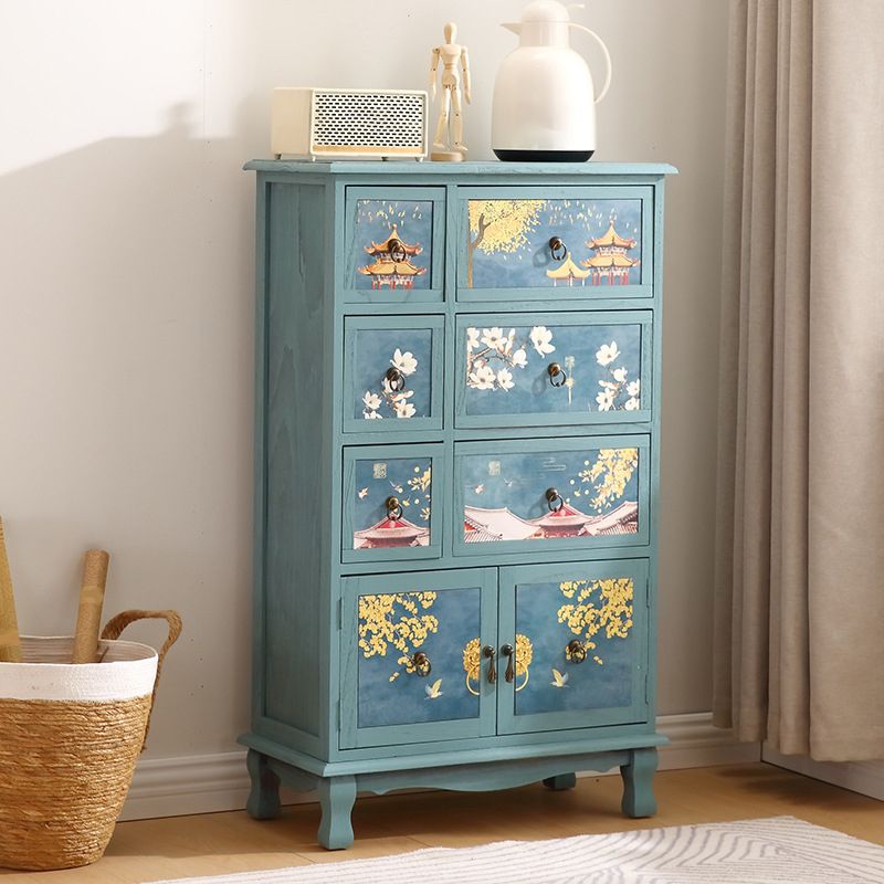 Coastal Combo Dresser Wood Storage Chest Dresser for Bedroom