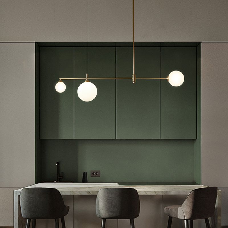 Contemporáneo de lámpara de lámpara de la isla Sphere Island Lights in Gold