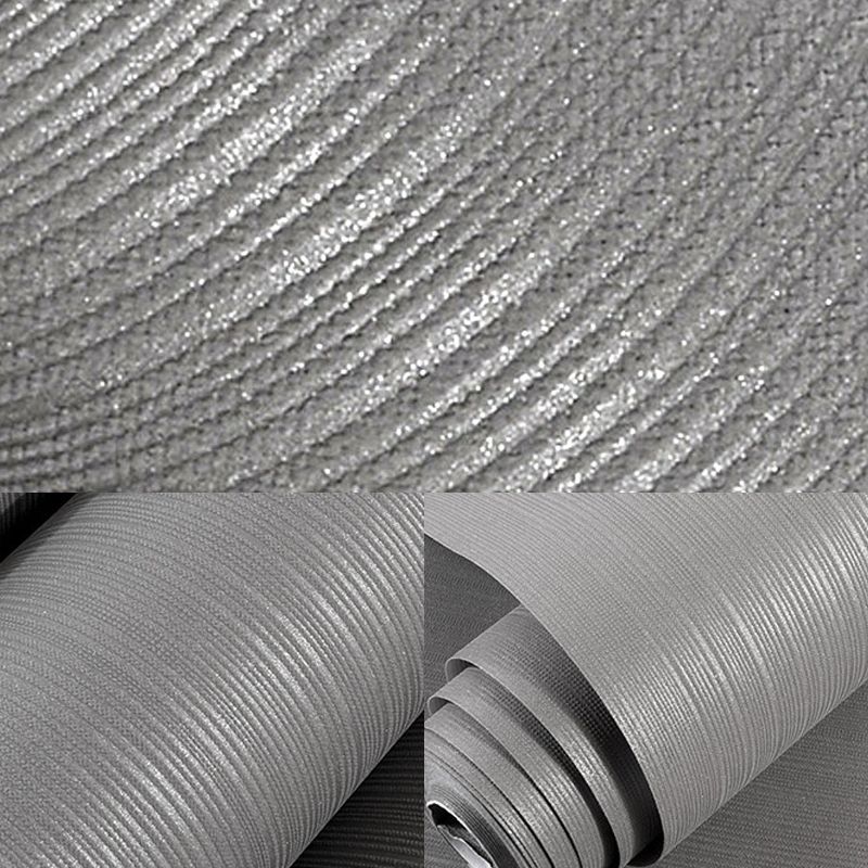 Non-Woven Wallpaper Roll 20.5"W x 31'L Contemporary Non-Pasted Wall Covering with Simple Stripe