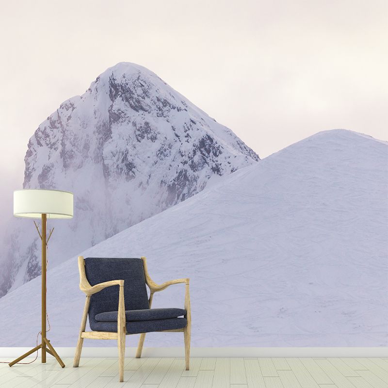 Mountain Top View Removable Wall Mural for Gust Room, Moisture Resistant