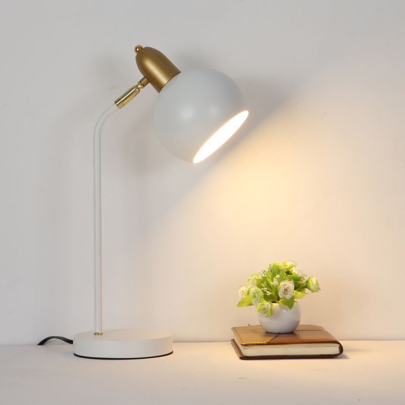 Modern Style Spherical Shape Table Light Metal 1 Light Nightstand Lamps for Bedside
