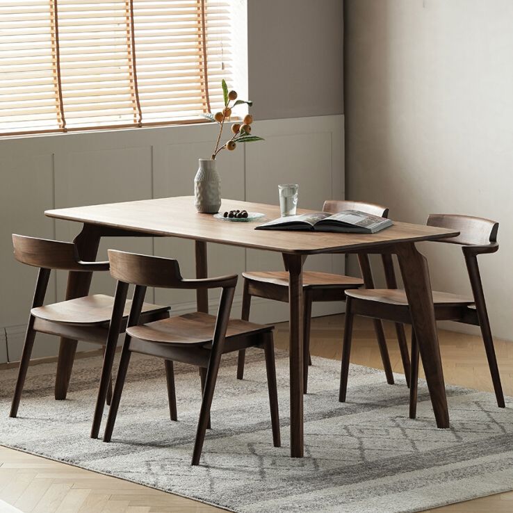 1/3/5 Pieces Modern Style Solid Wood Rectangle Dining Set for Home