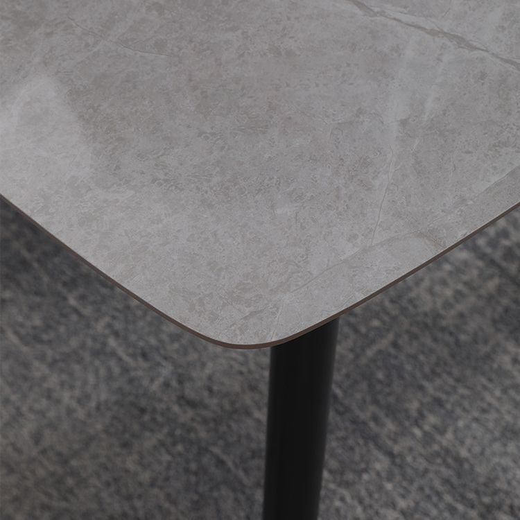 Minimalist 1/2/4/7 Pieces Furniture Stone Rectangle Dining Table Set in Gray