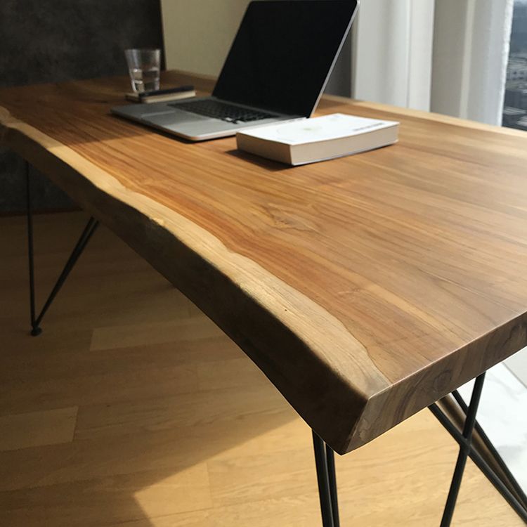 Wooden Table Industrial Style Simple Family Rectangular Dining Table