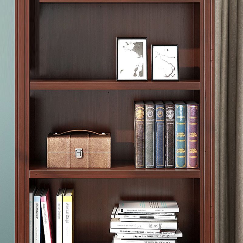 Closed Back Wooden Bookshelf Nordic Study Room Storage Standard Bookcase