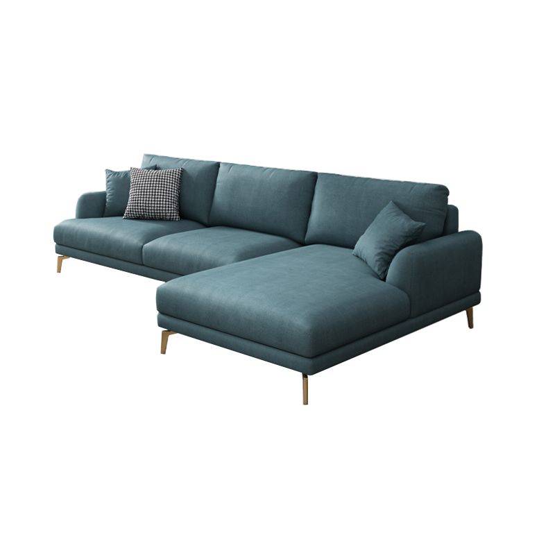 Contemporary Faux Leather Recessed Arm Furniture Sectionals in Green
