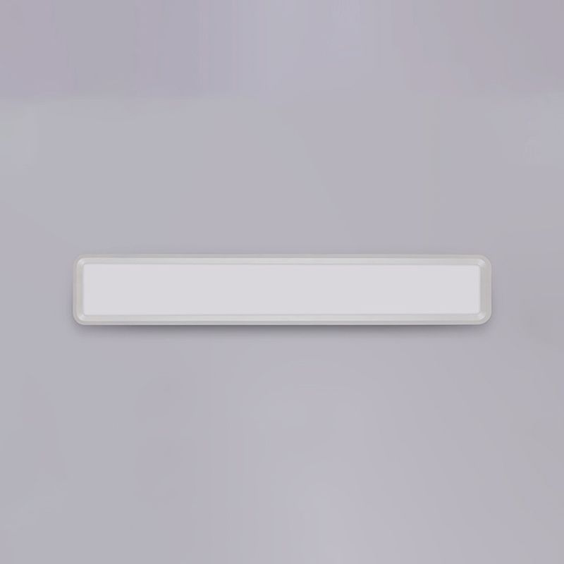 Metal Square Shape Wall Light Modern Style 1-Light Wall Mounted Light Fixture in White