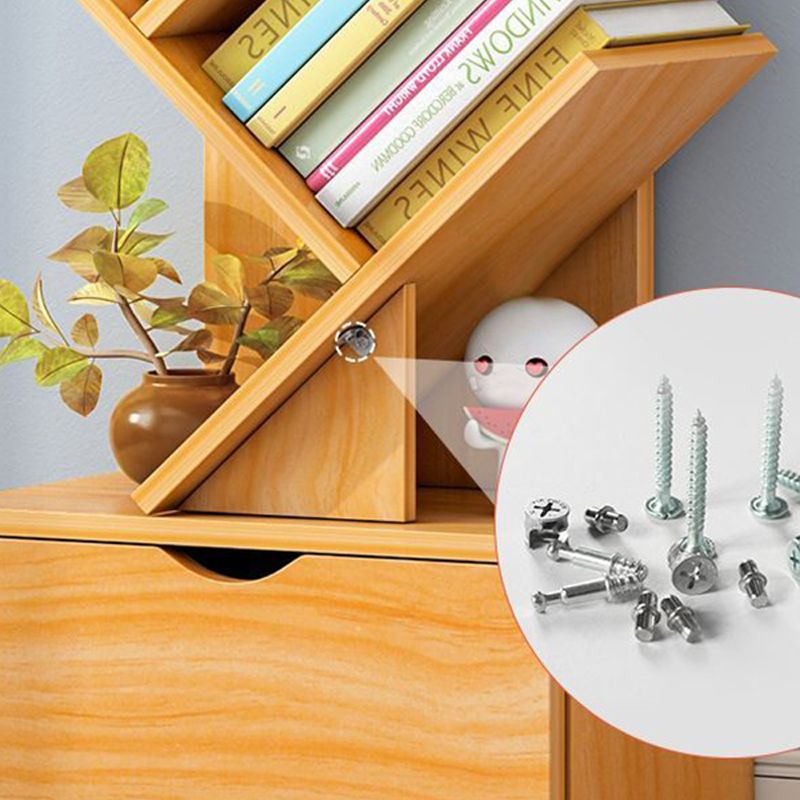 Modern Wood Bookcase, Closed Back Bookshelf for Any Room, 13.5" L X 8.5" W