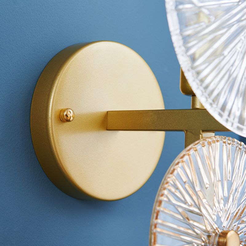 Double Circle Shade Wall Lighting Postmodern Style Glass 1 Lights Sconce Lamp