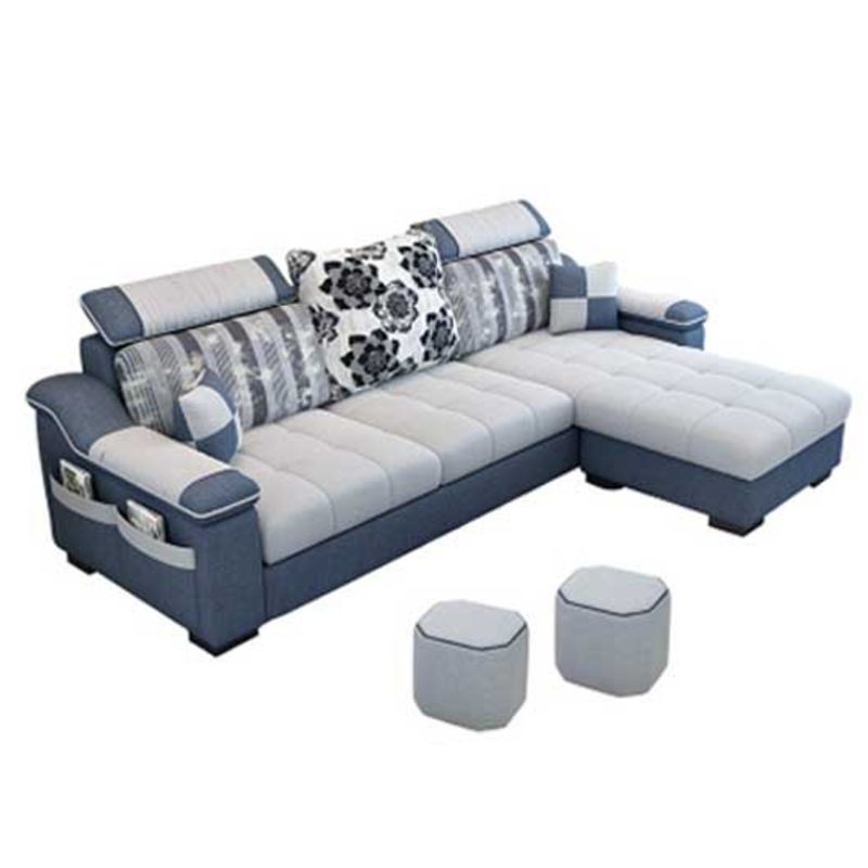 Modern Pillows Pillow Top Arm Living Room Fabric with Storage Seating