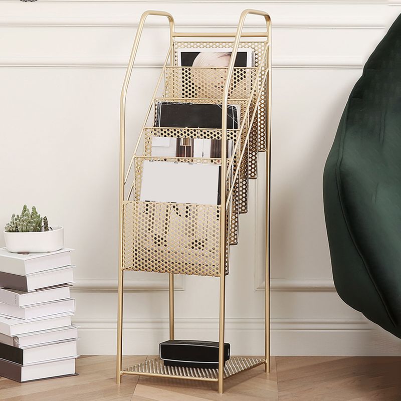 Urban Bookshelf Closed Back Metal Vertical Shelf for Living Room