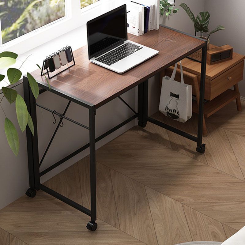 Folding Home Rectangular Office Desk 15.7 Inch Wide Writing Desk with Caster Wheels